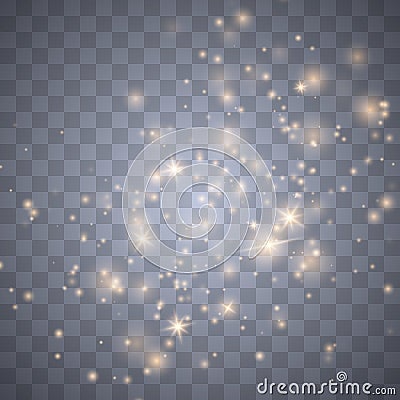 Sparks glitter special light effect Vector Illustration